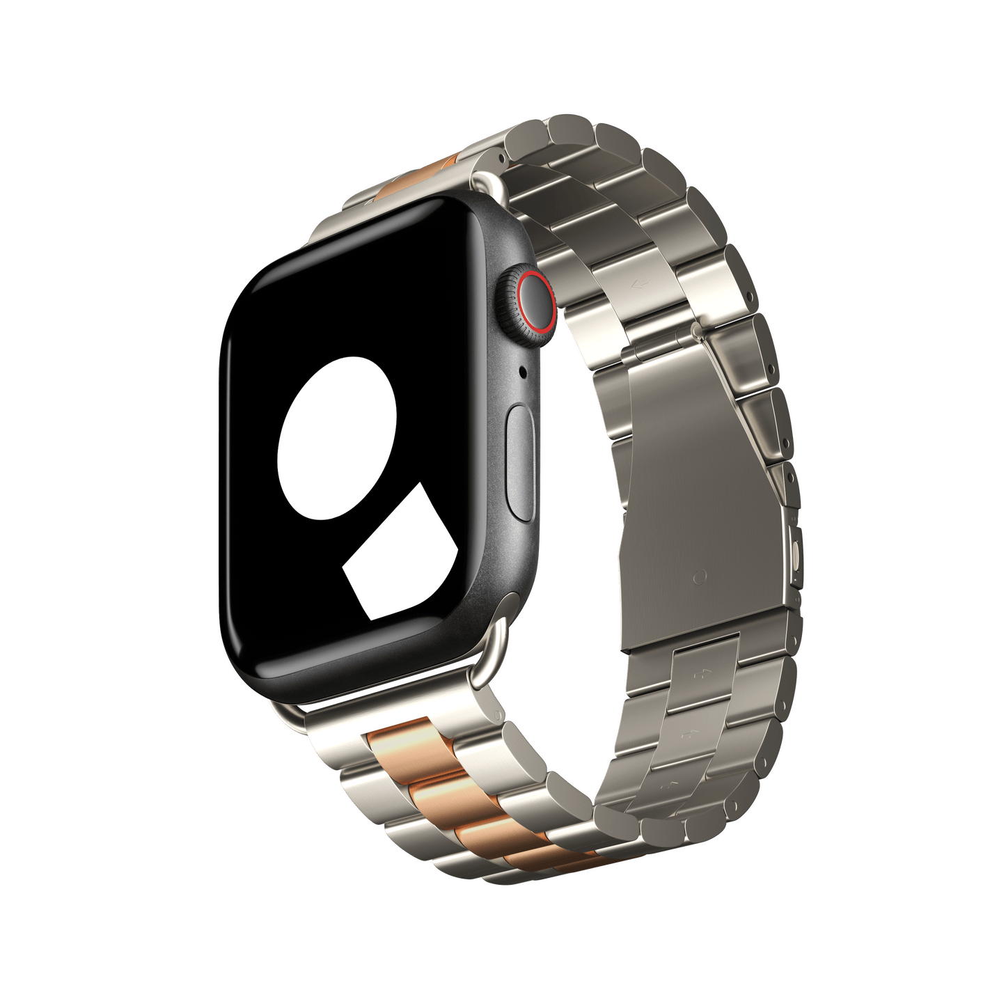 Silver/Rose Gold Tri-Link Bracelet for Apple Watch