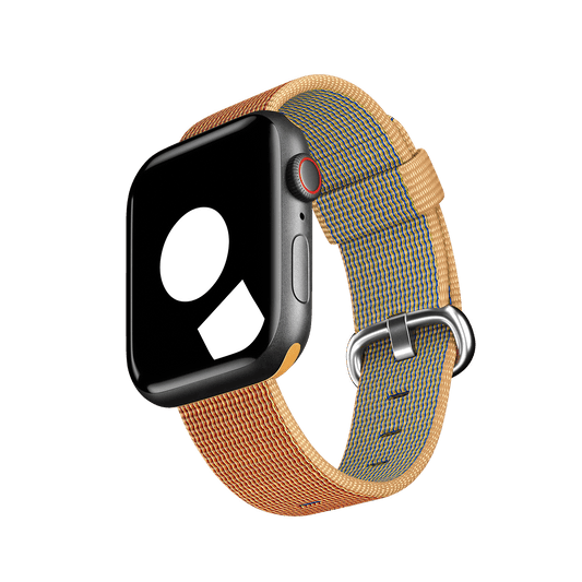 Gold/Red Woven Nylon for Apple Watch