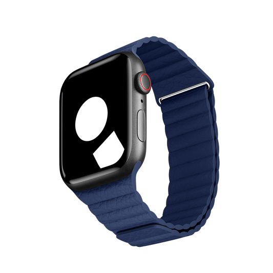 Midnight Blue Leather Loop for Apple Watch