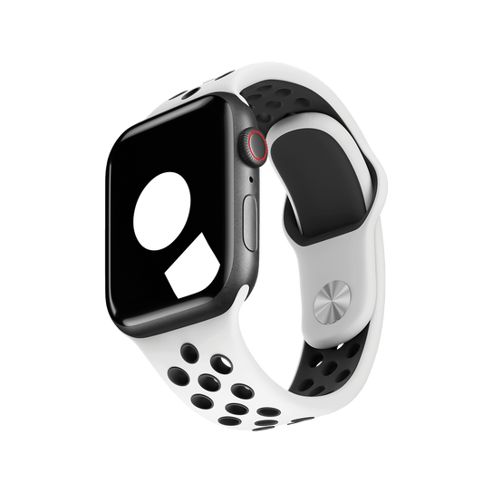 Summit White/Black Sport Band Active for Apple Watch