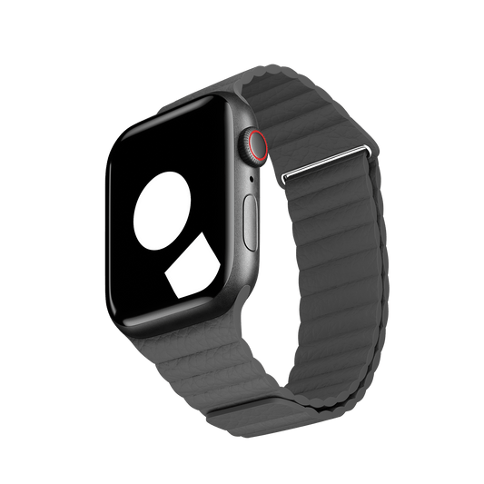 Storm Grey Leather Loop for Apple Watch